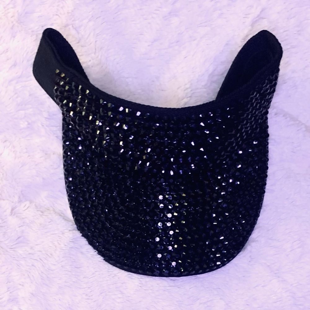 NEW BLACK RHINESTONES BEATS VISOR